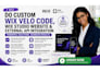 do custom wix velo code, wix studio website, external api integration